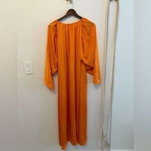 H&M Vibrant Orange Long Sleeve Dress